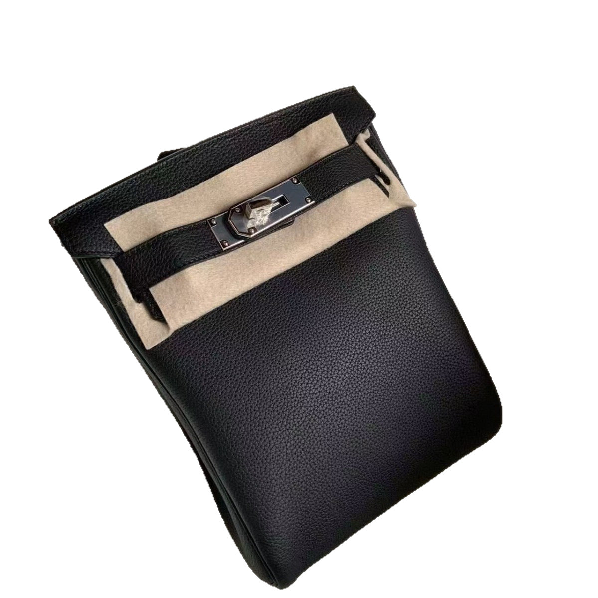 Genuine Top Layer Togo Pebbled Leather Chest Bag for Men and Women, Hermès-Style Unisex Waist Crossbody Shoulder Purse, Minimalist Fashionable Casual Daypack for Ladies and Gentlemen
