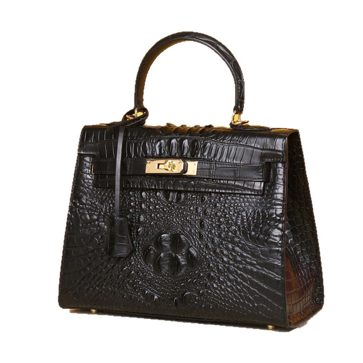 New Arrival Croc-Effect Kelly-Inspired Commuter Bag for Women, A Large Capacity Top-Handle Handbag with Practical Versatile Design, Perfect Everyday Classic