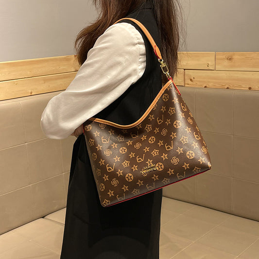 Premium Large Tote Shoulder Underarm Bag for Women | LV-Inspired Light Luxury Handbag with Sophisticated High-End Design | Spacious Commuter Carryall for Work, Errands & Travel | Chic Everyday Purse with Effortless Elegance & Timeless Appeal