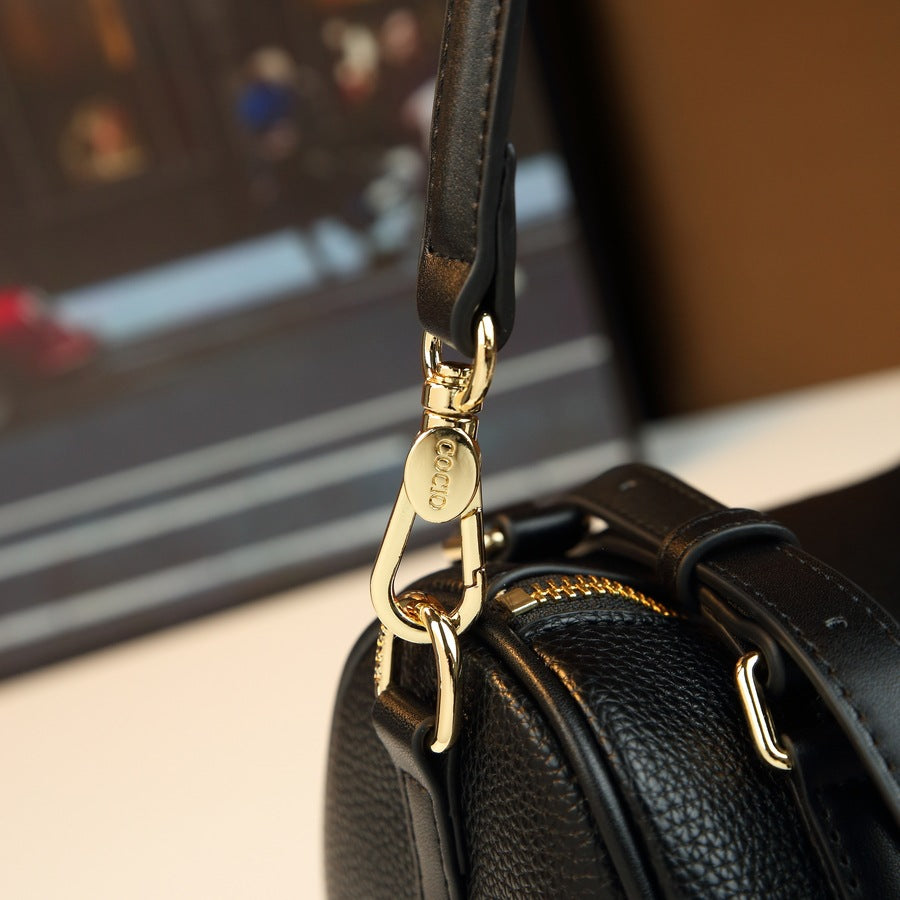Boston Pillow Bag for Women Shoulder Crossbody Handbag, Premium Textured Purse with Classic Timeless Silhouette