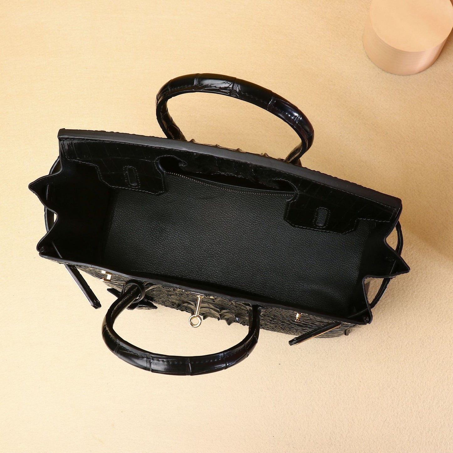 Elegant Croc-Embossed Birkin-Inspired Tote Bag for Women, Large Capacity Wristlet Handbag with Classic Versatile Design, Perfect Mother's Day Gift for Mom