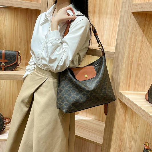 Genuine Leather Small Square Bag for Women, New Fall Winter Fashionable Top Handle Shoulder Underarm Crossbody Purse, Versatile Everyday Handbag for Ladies