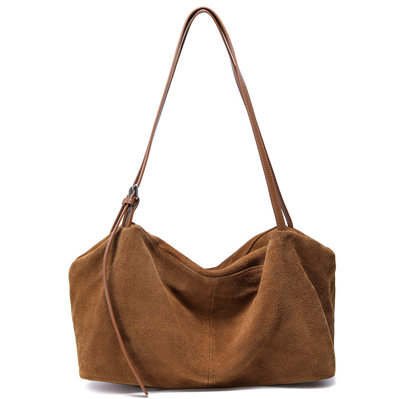 Vintage Luxury Tote Bag for Women Large Capacity Commuter Shoulder Handbag, Plush Pillow Purse with Versatile Everyday Style