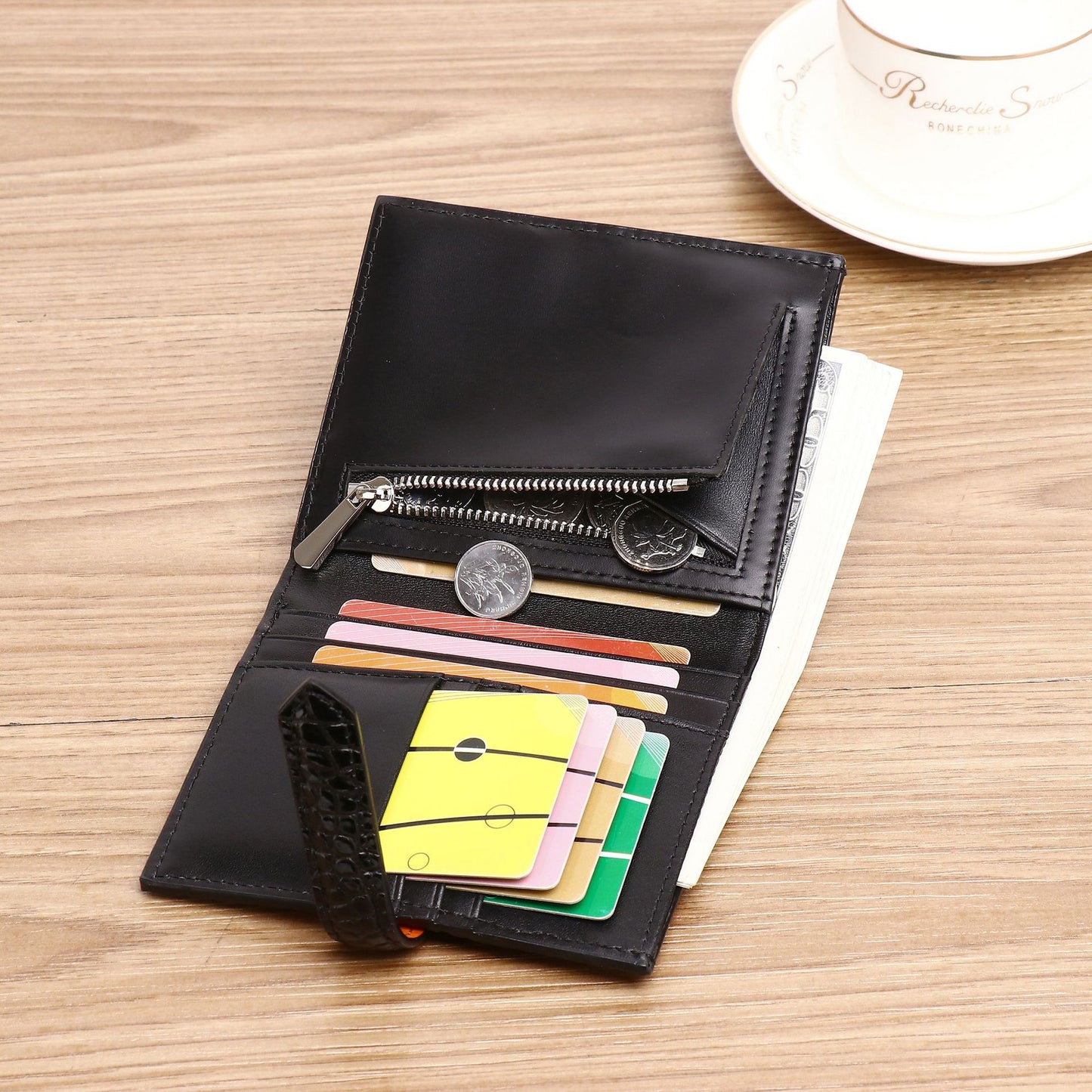 New Arrival Croc-Effect Suit Clutch Wallet for Men & Women, A Multi-Functional Card Holder with Multiple Slots, Perfect Business Accessory