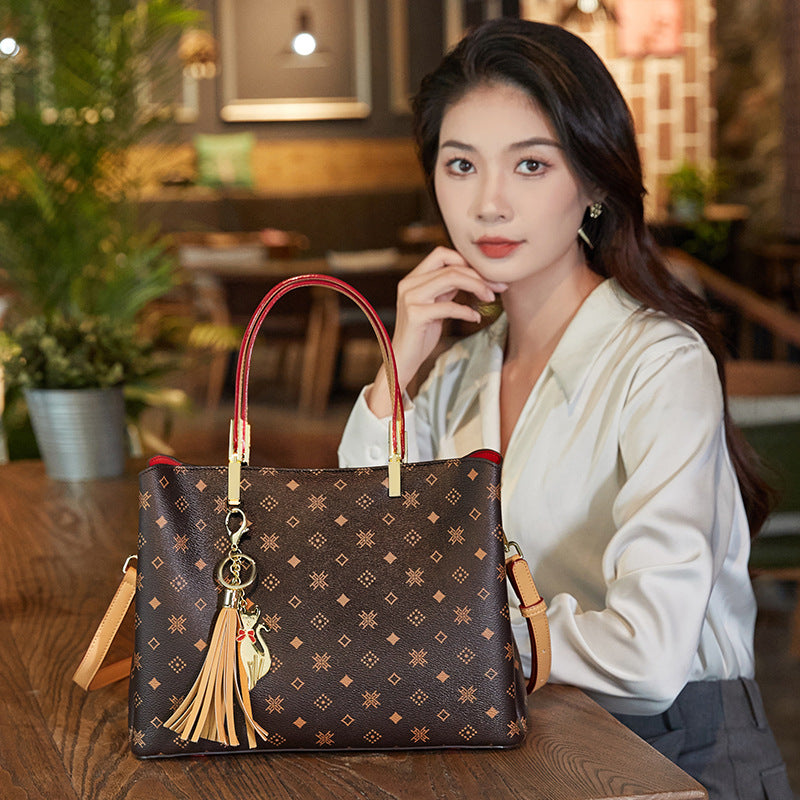 Women's Large Tote Bag with Top-Handle & Cross-Body Straps, New Style Spacious Shoulder Handbag for Daily Use, Versatile Mommy Purse for Work, Travel & Shopping