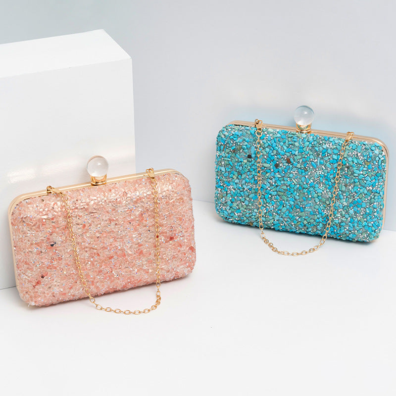 Dazzling Rhinestone Embellished Evening Bag for Women, A Vintage European & American Style Banquet Purse Perfect for Cheongsam Formal Dresses & Special Occasions