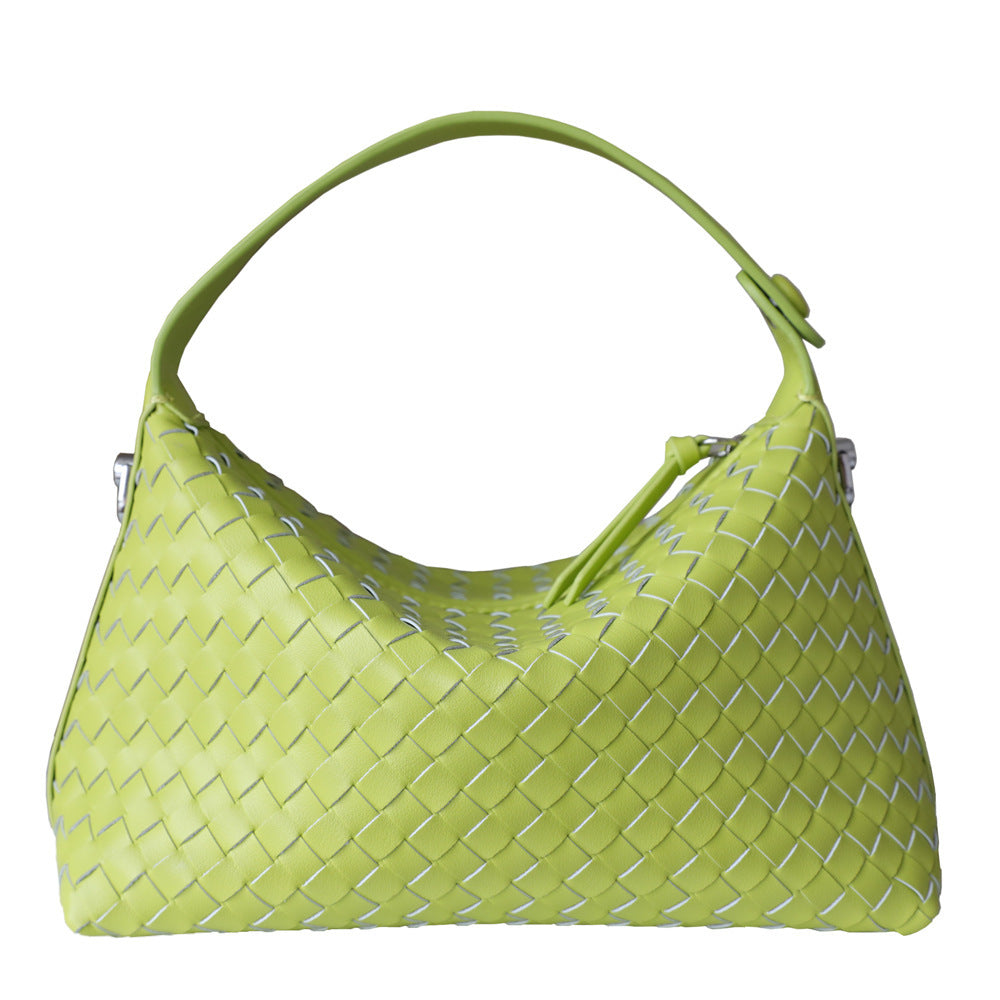 Handwoven Hobo Dumpling Bag for Women Shoulder Crossbody Handbag, Trendy Fashion Purse with Artisan Woven Texture
