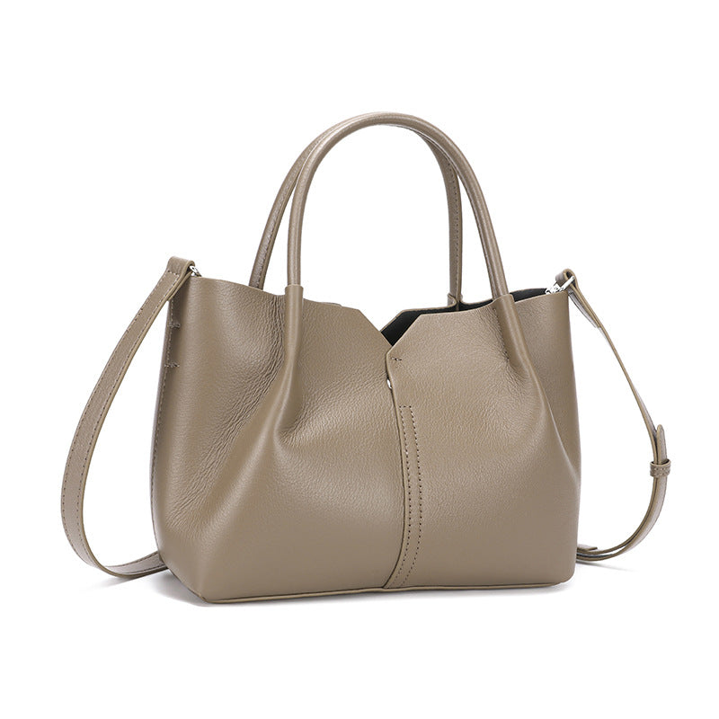 Top Layer Cowhide Tote Bag for Women Large Capacity Crossbody Shoulder Handbag, Premium Summer Purse with Niche Designer Appeal