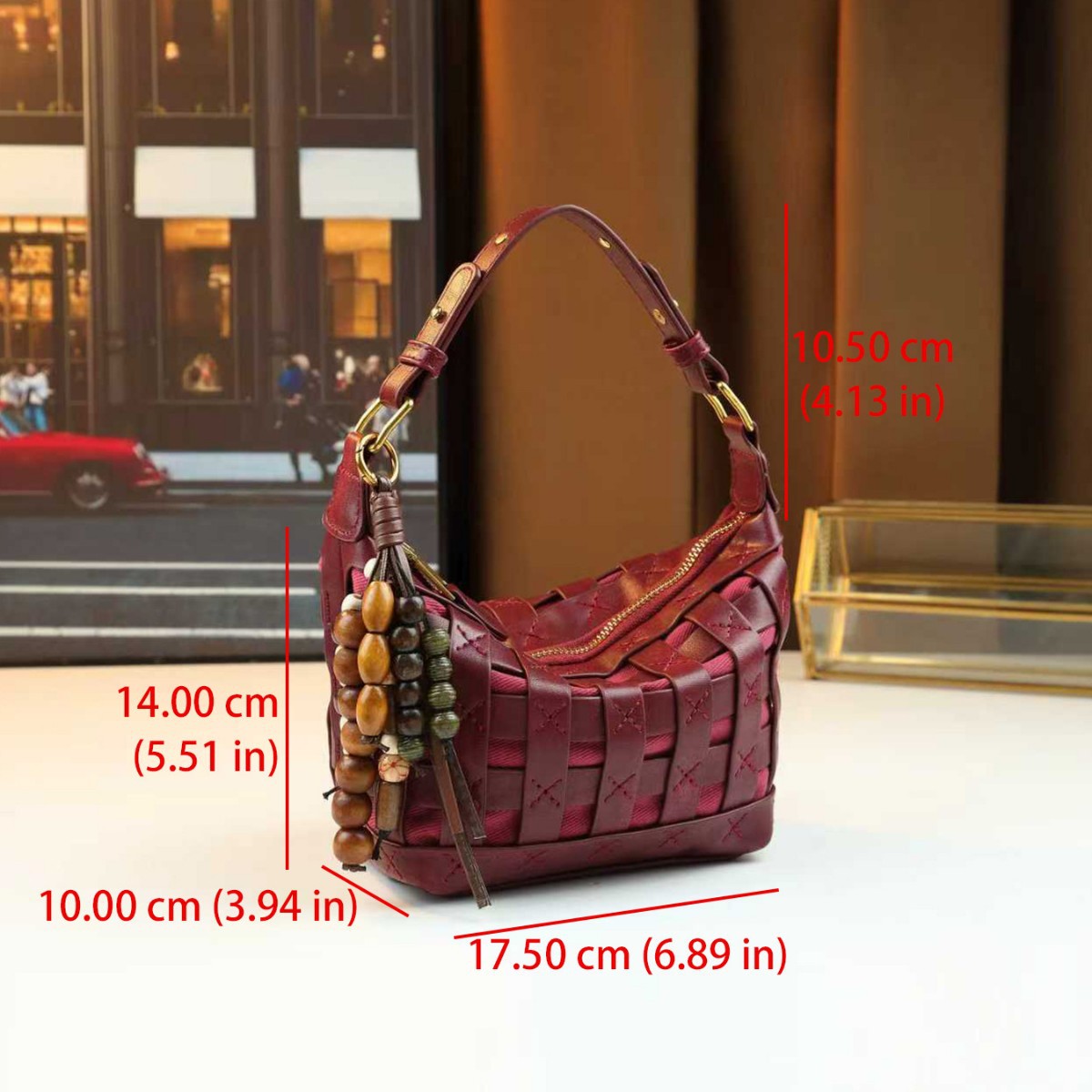 Woven Dumpling Bag for Women Fall Winter Soft Shoulder Crossbody Purse, Niche Premium Handbag with Textured Design