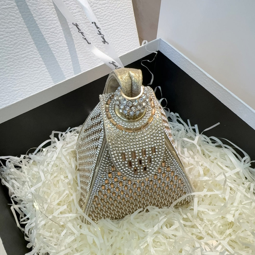 Dazzling Rhinestone-Embellished Wedding Evening Bag for Women, A Sparkly Crystal-Studded Top-Handle Purse, Perfect for Birthday Banquets Bridal Weddings Formal Dresses & Special Occasions
