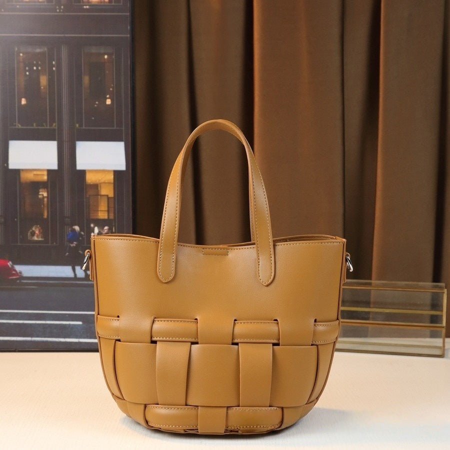 Woven Hollow Tote Bag for Women Large Capacity Shoulder Underarm Handbag, Niche Designer Style with Casual Versatile Appeal