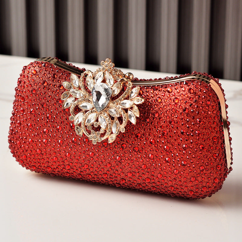 Elegant Luxury Rhinestone Evening Clutch for Women, A Sparkly Formal Dress Party Handbag Perfect for Cheongsam Banquets & Special Occasions
