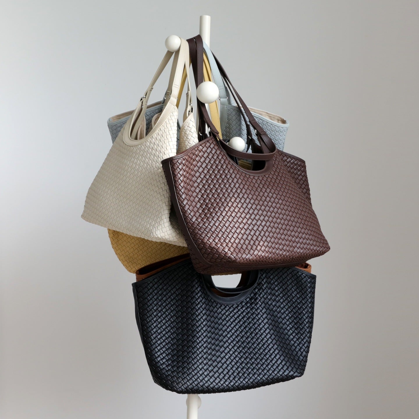 Woven Tote Bag for Women Large Capacity Relaxed Commuter Shoulder Handbag, Premium Versatile Purse with Natural Textured Design