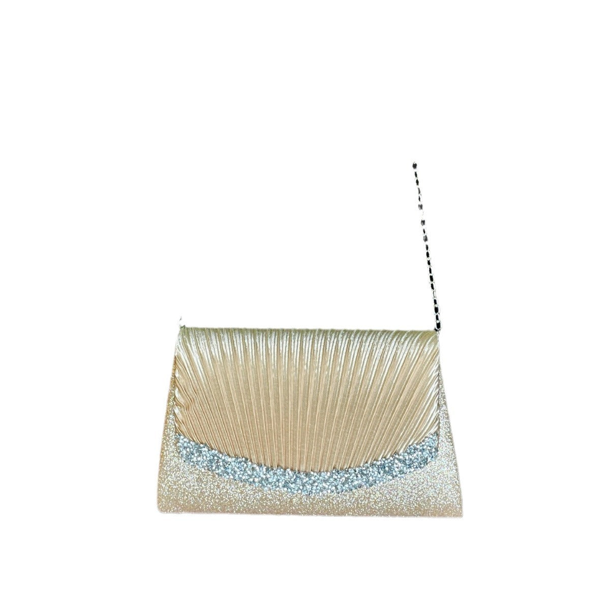 Women's Pleated Evening Clutch, Glamorous Banquet Bag for Cheongsam Formal Dress, Minimalist Bridal Purse for Wedding