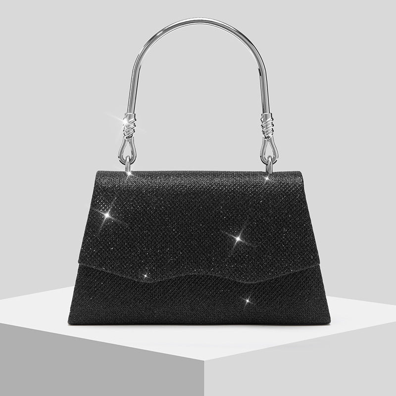 Sparkly Evening Clutch for Women, New Formal Gown Wedding Banquet Top Handle Crossbody Purse, Elegant Party Handbag for Ladies