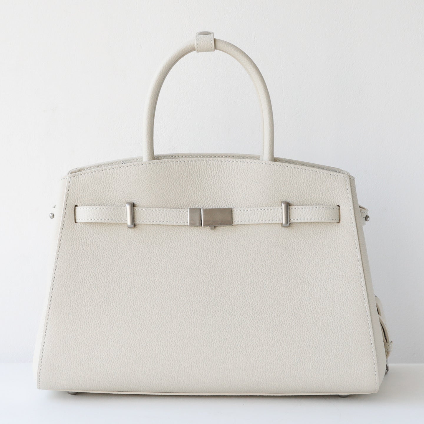 Genuine Leather Platinum Tote Bag for Women Premium Cowhide Briefcase Shoulder Crossbody Handbag, Versatile Purse with Timeless Elegance