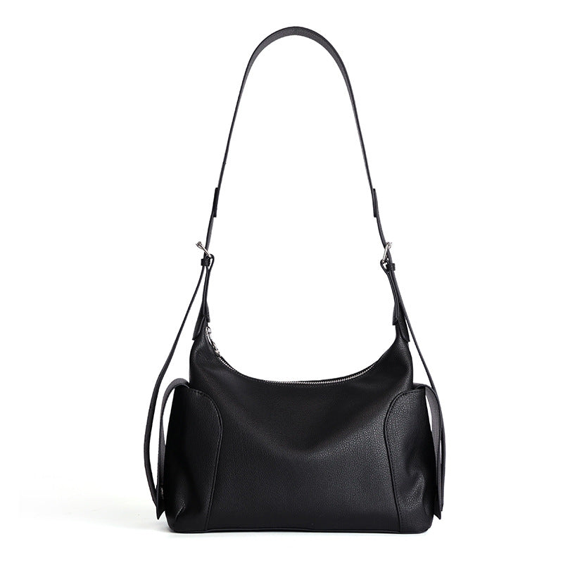 Top Layer Cowhide Hobo Tote Bag for Women Large Capacity Fall Winter Shoulder Crossbody Handbag, Slouchy Genuine Leather Purse with Versatile Commuter Style
