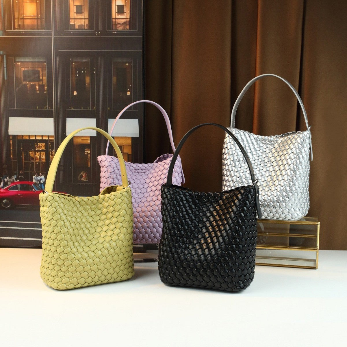 Handwoven Basket Tote Bag for Women Large Capacity Shoulder Crossbody Handbag, Versatile Fashion Purse with Natural Woven Texture