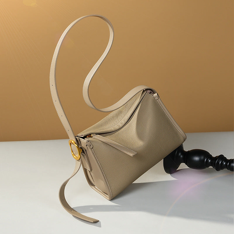 New Premium Togo Leather Slouchy Pillow Bag, Large Capacity Shoulder Crossbody Purse, Versatile Handbag for Women