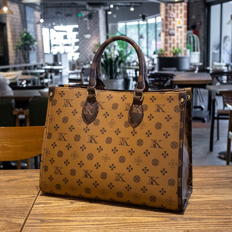 Genuine Leather Large Capacity Tote Bag for Women, New Fashionable Versatile Shoulder Crossbody Handbag, Everyday Purse for Ladies