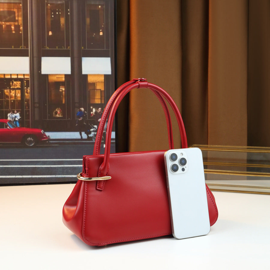 Pleated Bucket Bag for Women Solid Color Top Handle Shoulder Crossbody Purse, Soft Textured Handbag with Versatile Everyday Appeal