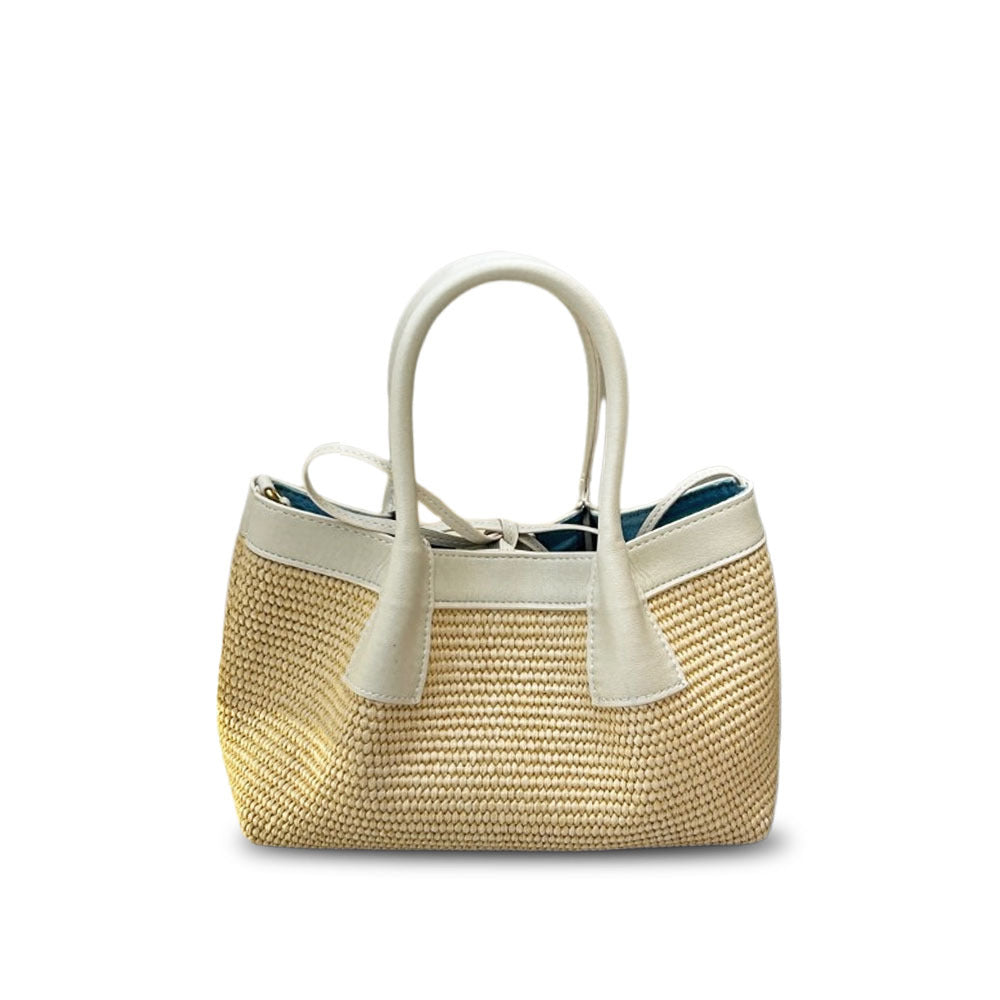 New Small Raffia Woven Basket Tote, Casual Versatile Shoulder & Crossbody Bag for Women