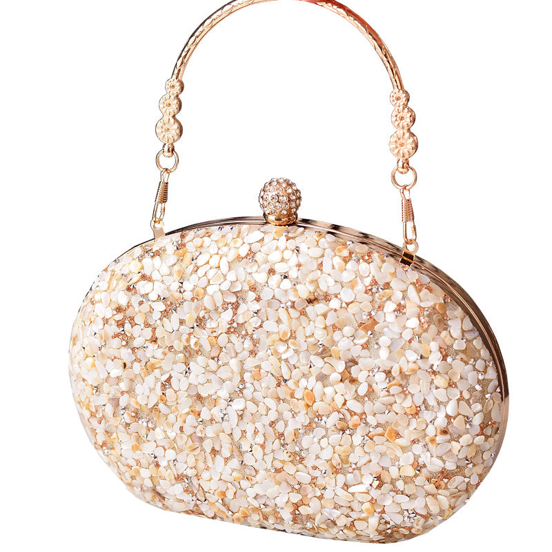 Dazzling Rhinestone-Embellished Round Evening Bag for Women, A Crystal-Studded Top-Handle Formal Dress Purse Perfect for Cheongsam Banquets & Special Occasions