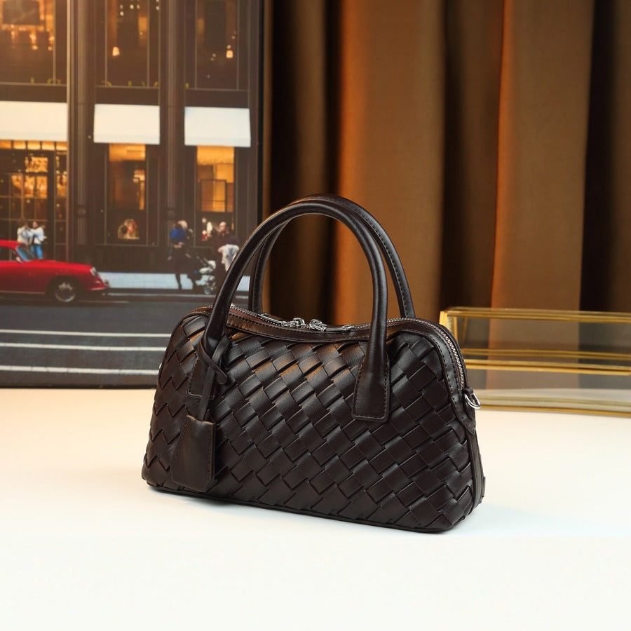 Woven Basket Bag for Women Spring Summer Shoulder Crossbody Handbag, Trendy Fashion Purse with Natural Woven Texture