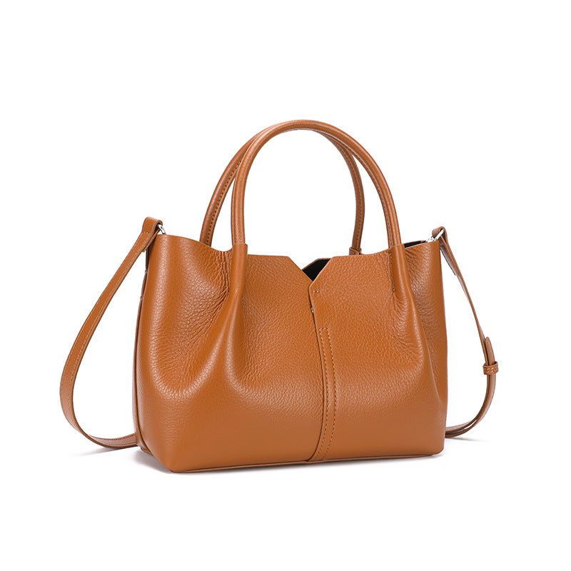 Top Layer Cowhide Tote Bag for Women Large Capacity Crossbody Shoulder Handbag, Premium Summer Purse with Niche Designer Appeal