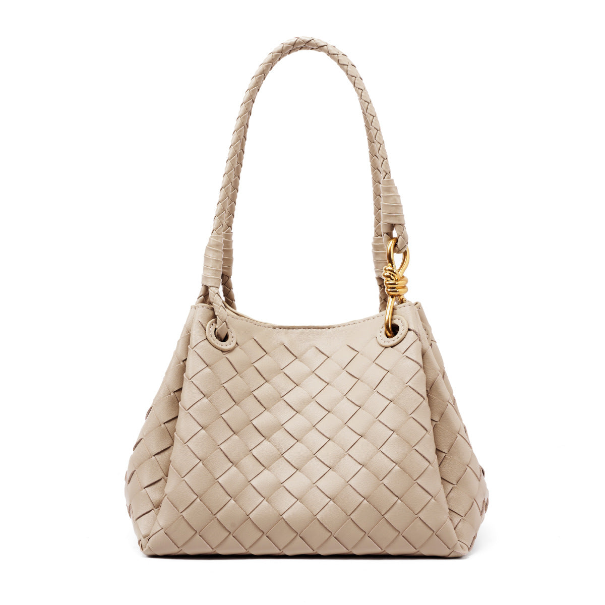 Handwoven Cowhide Large Capacity Tote, Niche Underarm Shoulder Top Handle Bag, Casual Fashion Cross-Border Handbag for Women
