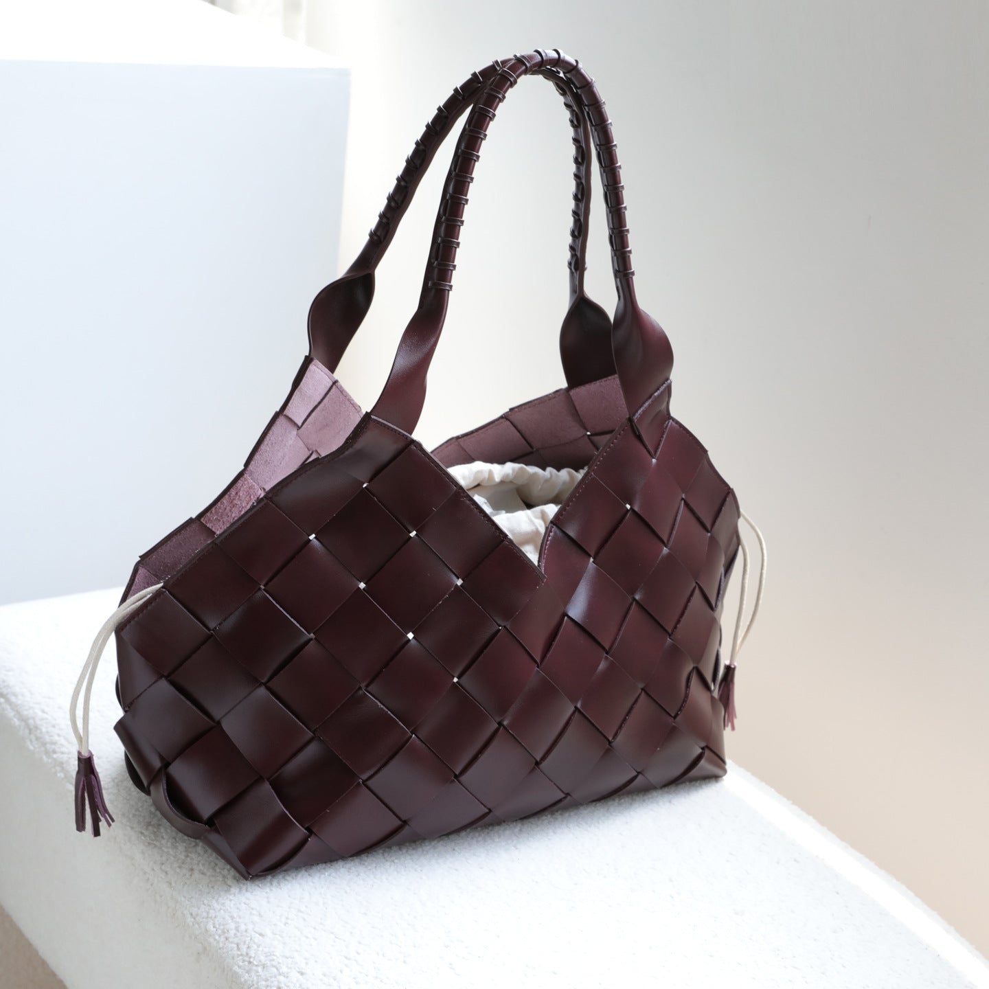 Top Layer Cowhide Castello Handwoven Underarm Bag for Women Vintage Commuter Shoulder Handbag, Large Capacity Genuine Leather Purse with Artisan Texture