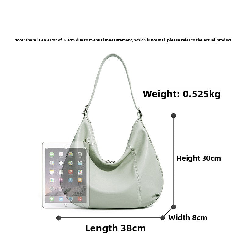 Genuine Leather Underarm Shoulder Crossbody Bag for Women, New Minimalist Large Capacity Commute Top Handle Purse, Premium Fashionable Handbag for Ladies