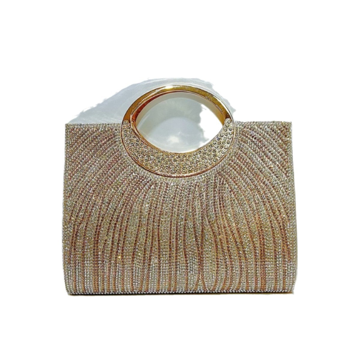 Dazzling Rhinestone Embellished Evening Bag for Women, A Sparkly Top-Handle Crossbody Shoulder Handbag Perfect for Wedding Bridesmaid Banquets & Formal Dresses
