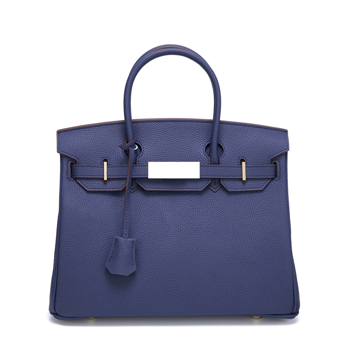 Women's Togo Leather Handbag Large Capacity Top Handle Bag with Gold Hardware, Premium Quality Birkin Style Shoulder Purse