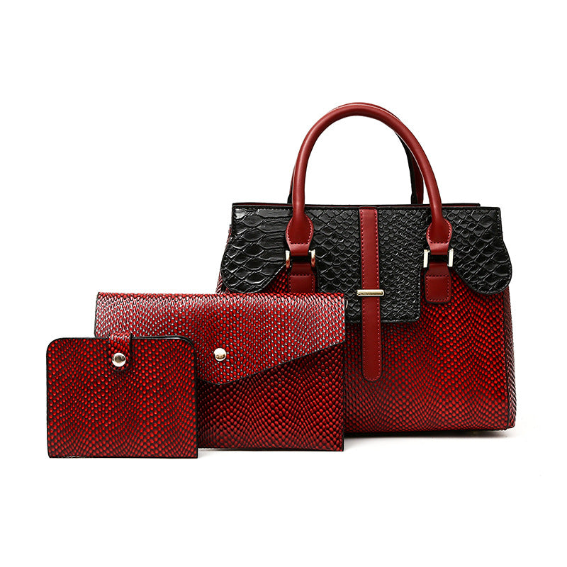 New Spring Arrival Croc-Effect Handbag for Women, A Large Capacity Versatile Vintage Trendy Bag with Fashionable Design, Perfect Everyday Purse