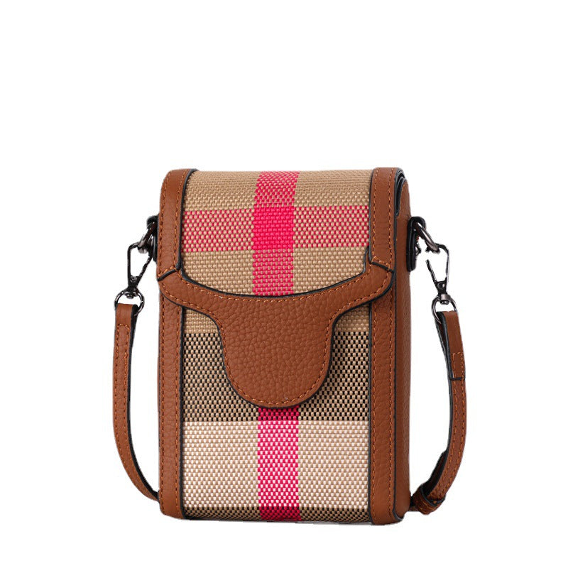 New Summer Mini Canvas Phone Crossbody Bag, Lightweight Small Pouch Fits Cell Phone, Perfect Casual Daypack for Women