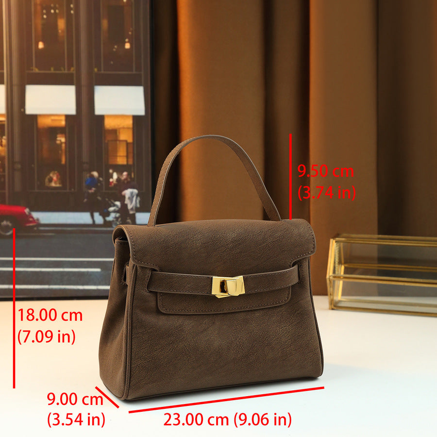 New Arrival Matte Academic Style Birkin-Inspired Tote Bag for Women, Premium Unique Design Top-Handle Crossbody Shoulder Handbag with Sophisticated Feel, Versatile Everyday Purse