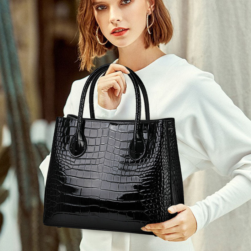 Genuine Cowhide Large Capacity Handbag for Women, New Arrival Fashionable Premium Crossbody Top Handle Purse, Fall Winter Everyday Bag for Ladies