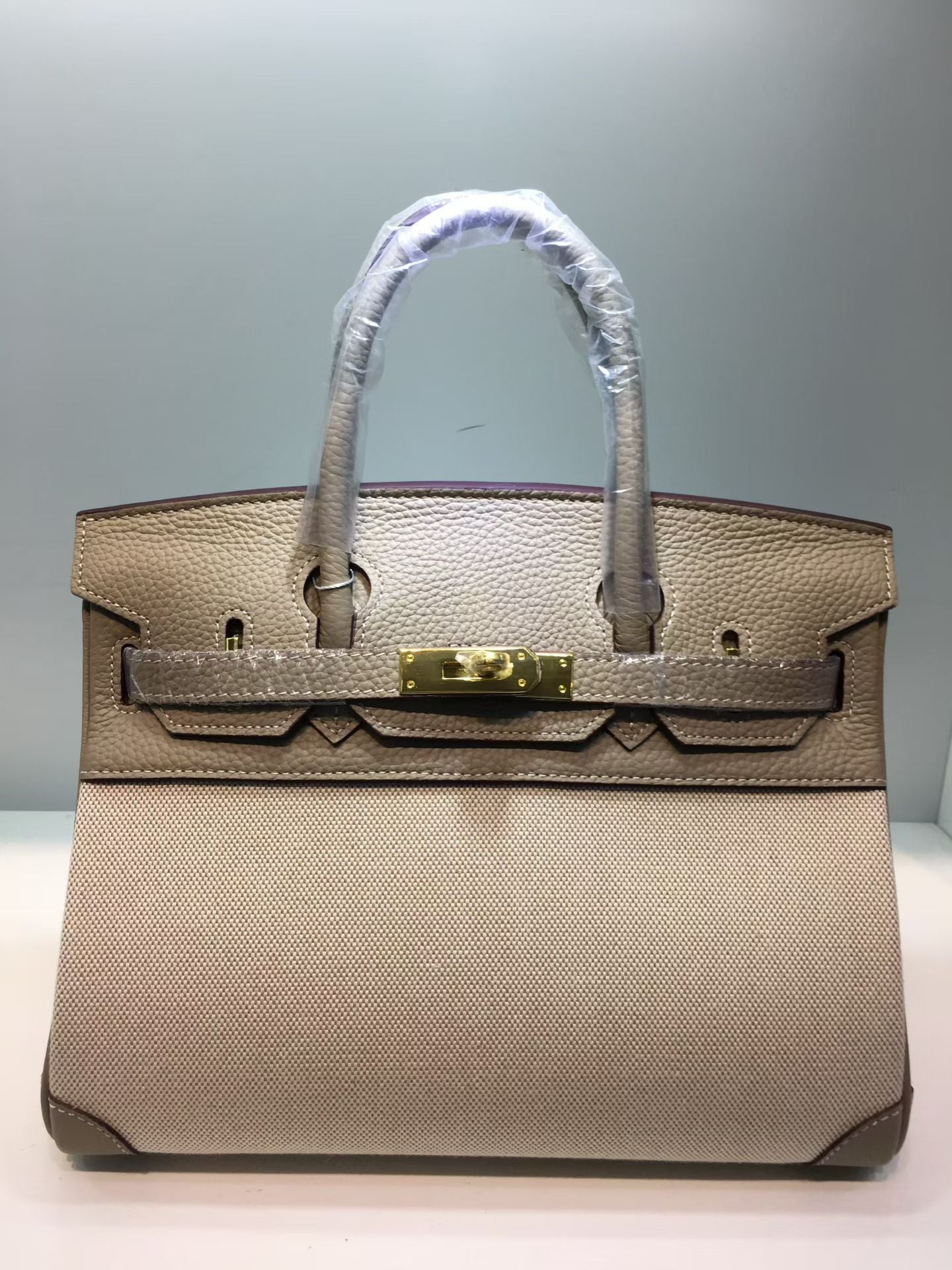 Luxurious Genuine Calfskin Leather Kelly & Birkin-Inspired Tote Bag for Women, Turn-Lock Top-Handle Handbag with Premium High-End Design, New Arrival