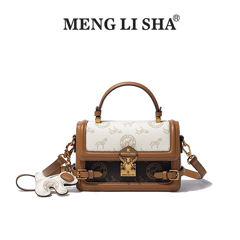 Niche Vintage Embroidered Small Square Bag, Premium Commute Shoulder Crossbody Top Handle Purse, Trendy Versatile Handbag for Women