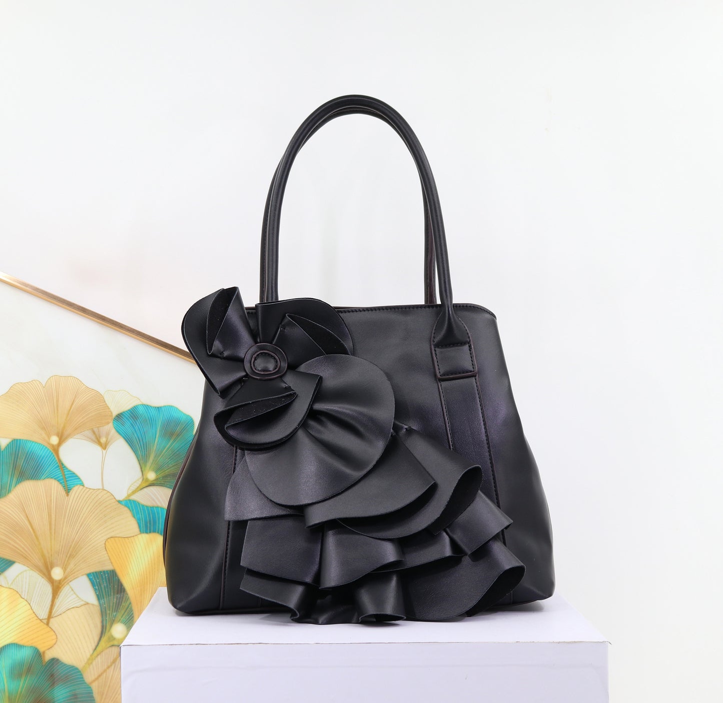 fashion flower handbag women luxury ladies tote bag