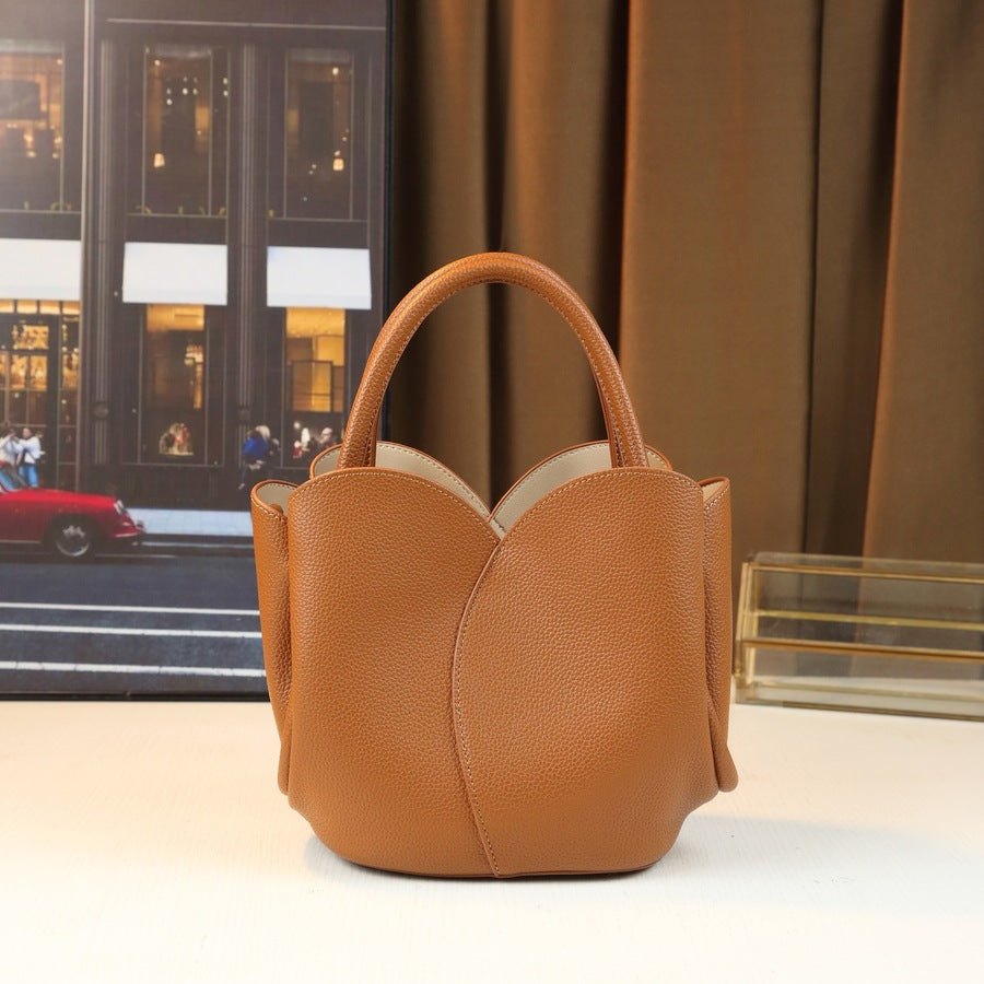 Tulip Sub-Bag Set for Women Solid Color Minimalist Top Handle Purse, Versatile Business Commuter Shoulder Crossbody Handbag with Elegant Design