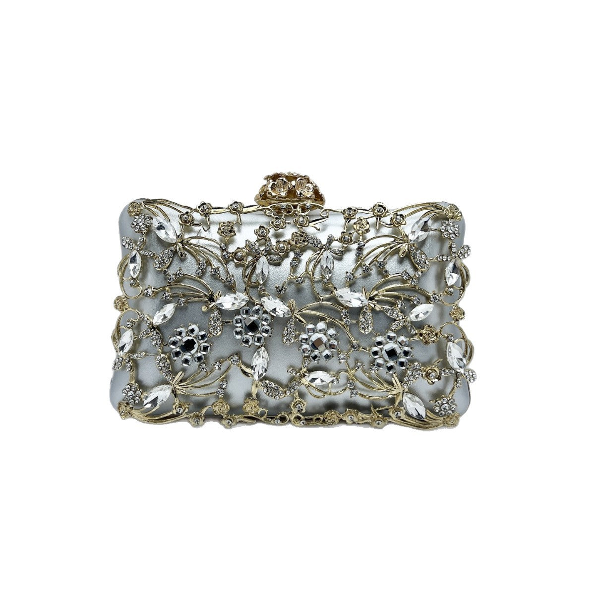 Women's Large Capacity Evening Clutch, Glamorous Small Square Chain Bag for Bridesmaid Formal Dress, Premium Purse for Banquet
