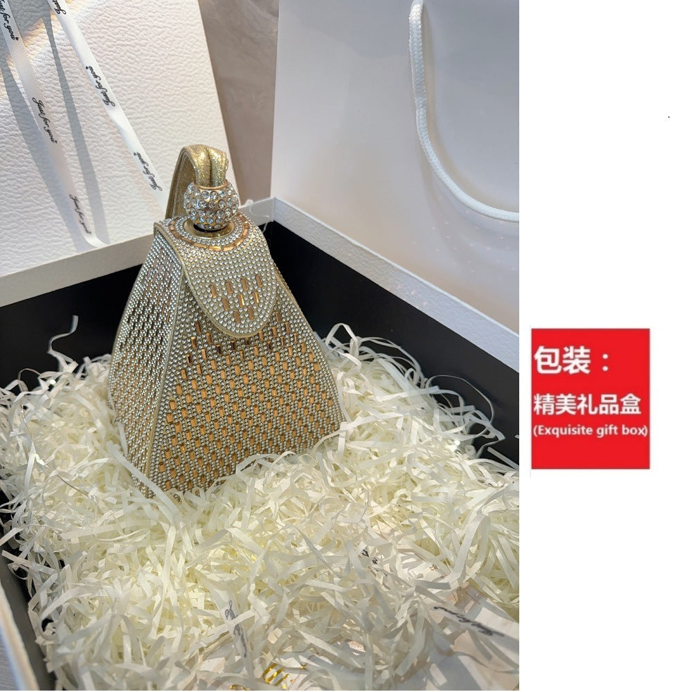 Dazzling Rhinestone-Embellished Wedding Evening Bag for Women, A Sparkly Crystal-Studded Top-Handle Purse, Perfect for Birthday Banquets Bridal Weddings Formal Dresses & Special Occasions