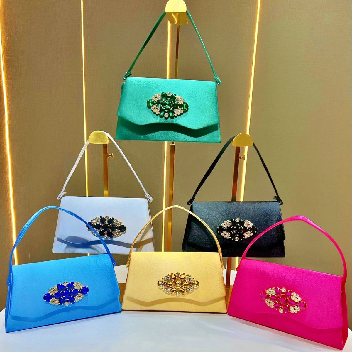Elegant Rhinestone-Embellished Evening Bag for Women, A Unique Crystal-Studded Top-Handle Underarm Shoulder Purse with Boutique Design, Perfect for Formal Dresses Banquets Weddings & Special Occasions