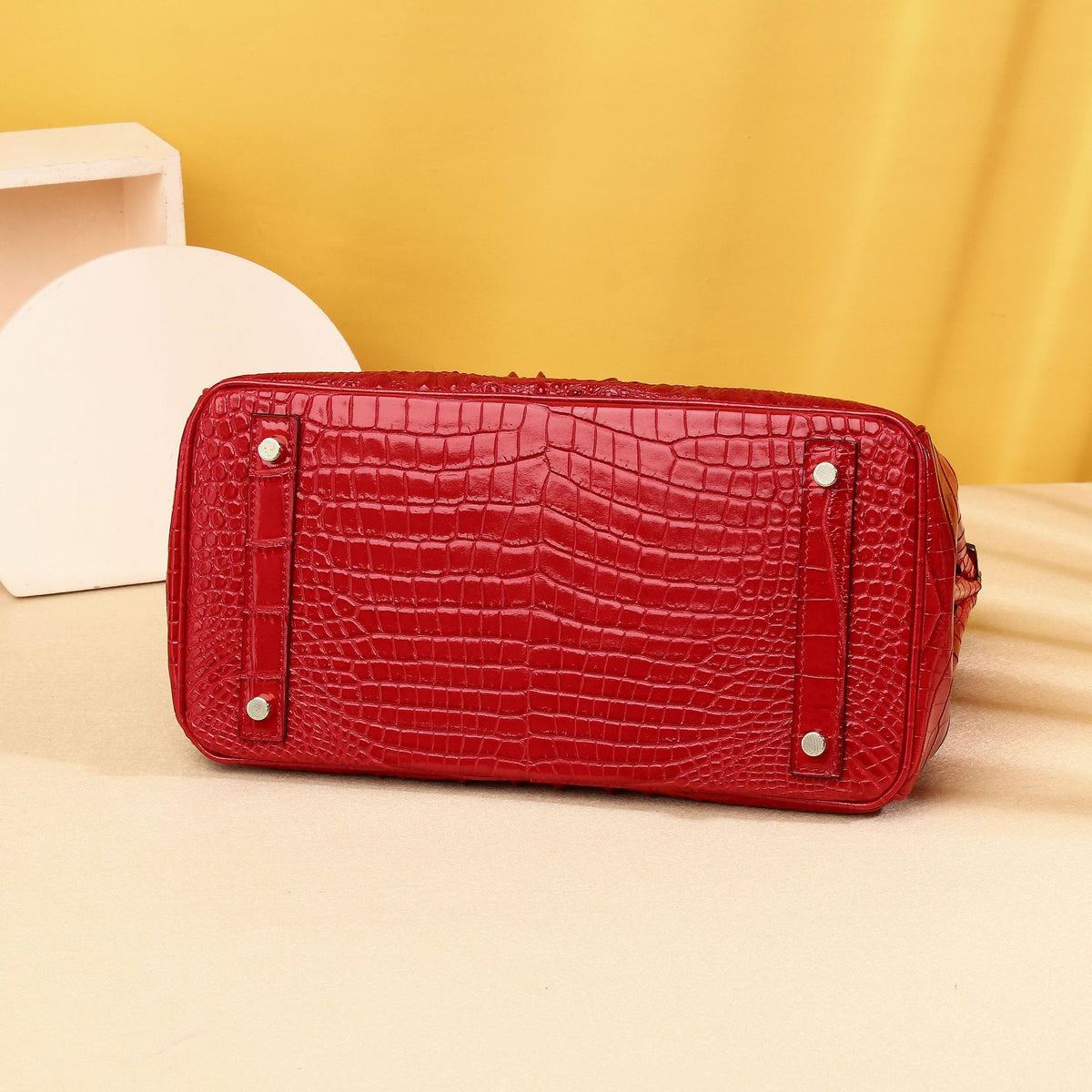 Elegant Croc-Embossed Birkin-Inspired Tote Bag for Women, Large Capacity Wristlet Handbag with Classic Versatile Design, Perfect for Everyday Style