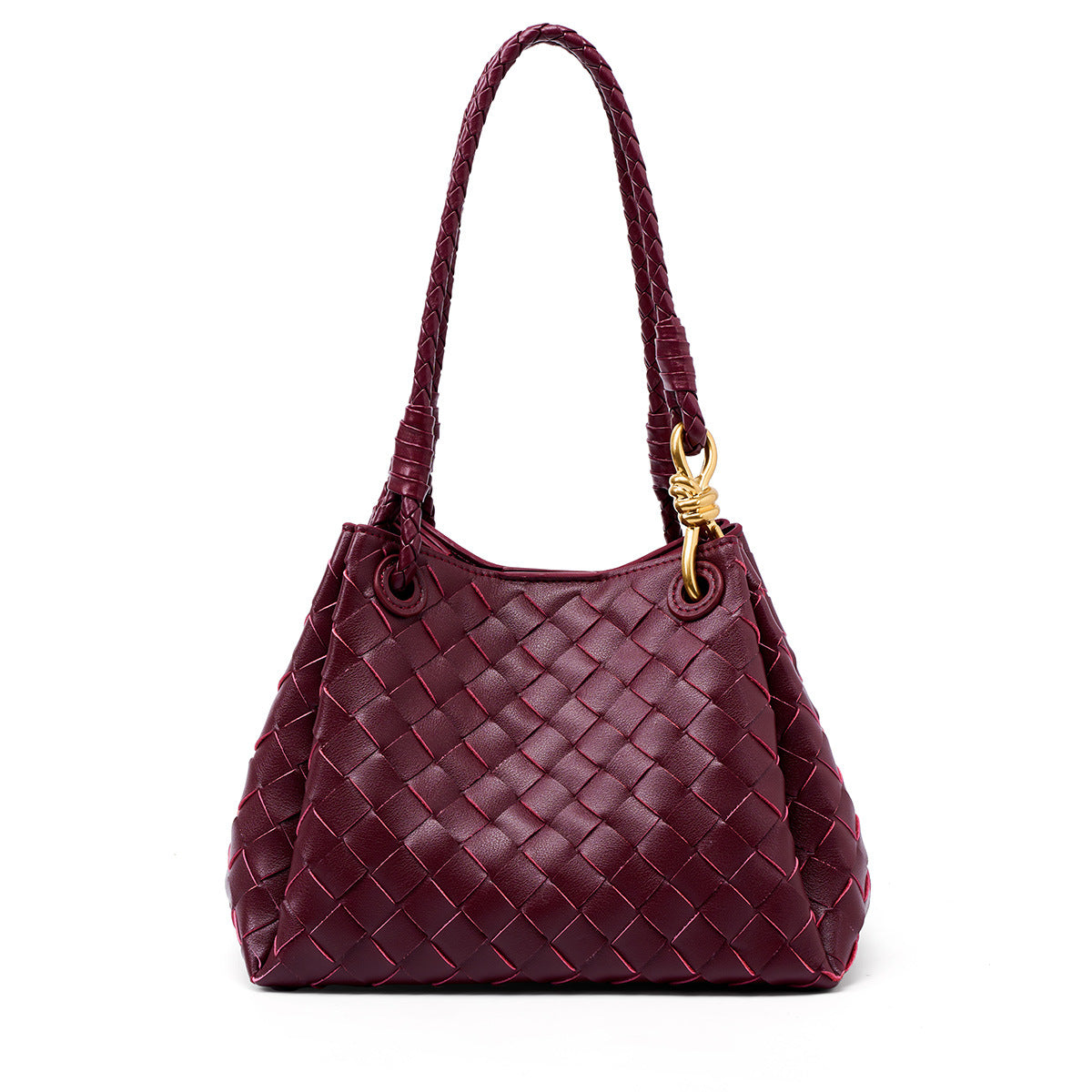 Handwoven Cowhide Large Capacity Tote, Niche Underarm Shoulder Top Handle Bag, Casual Fashion Cross-Border Handbag for Women