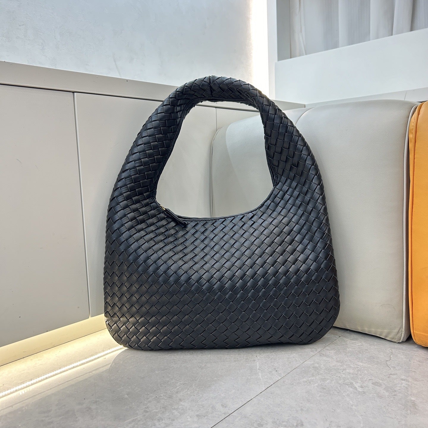 Large High-End Handmade Woven Tote, Casual Wide Strap, Fashion Commuter Shoulder & Underarm Bag