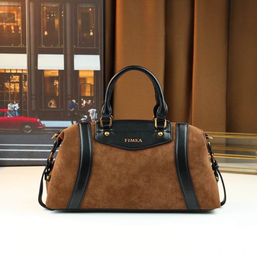 Color-Block Pillow Tote Bag for Women Large Capacity Travel Shoulder Crossbody Handbag, Korean Light Luxury Purse with Premium Color-Block Design