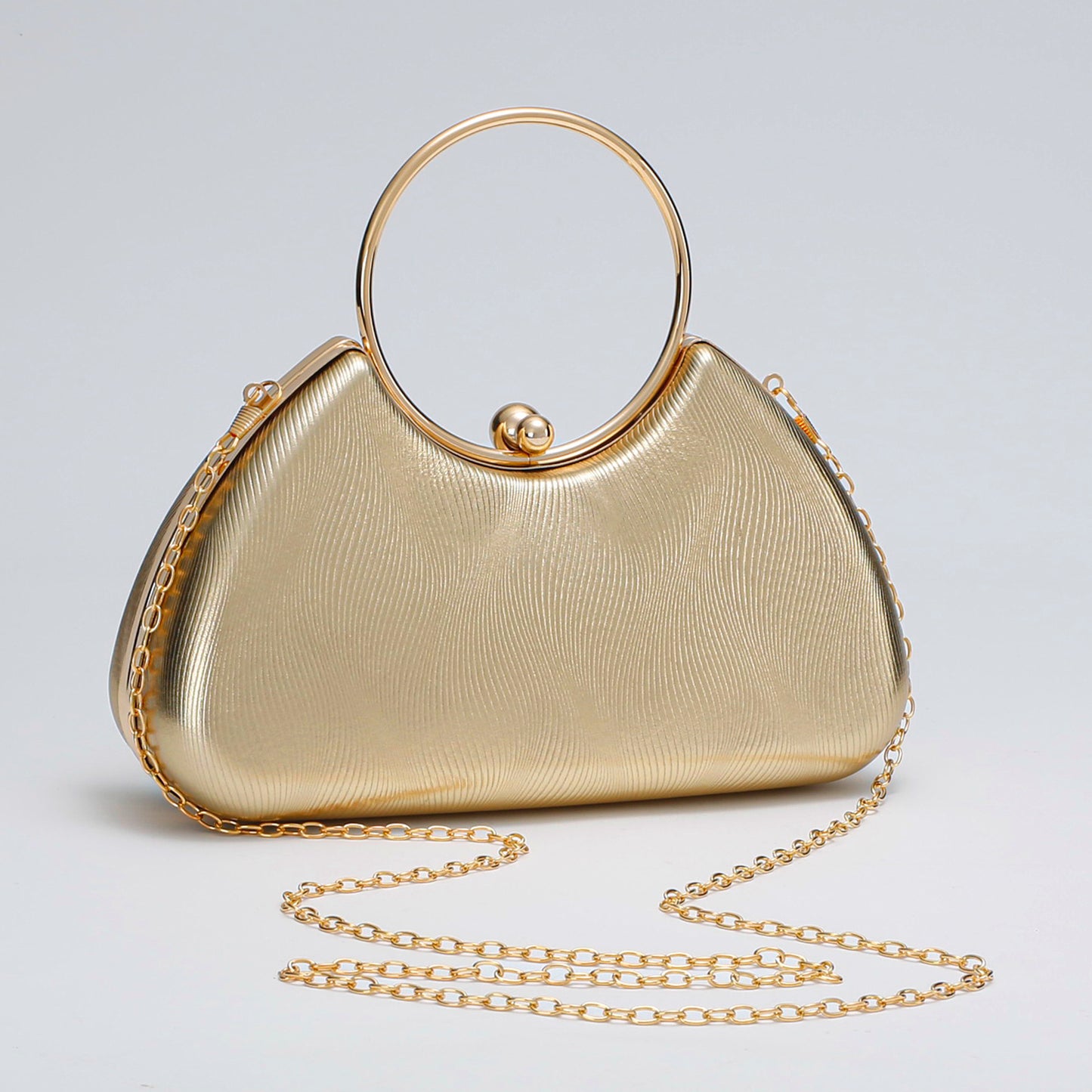Faux Leather Evening Clutch for Women, New Chain Formal Gown Wedding Banquet Purse, Elegant Party Handbag for Ladies